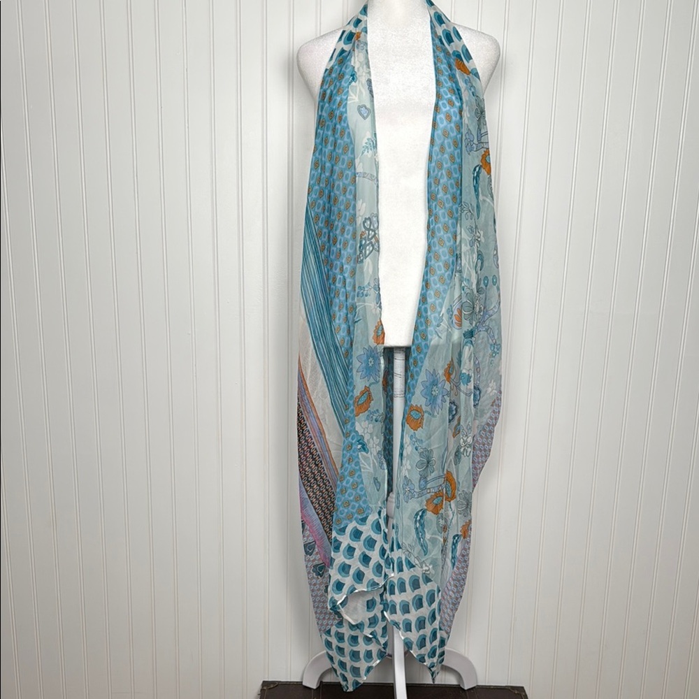 Bella Moda Printed Tunic Scarf Dress Swim Coverup